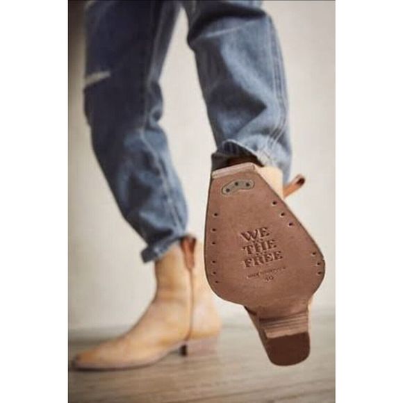 We The Free Wesley Boot 37.5 Light Tan Leather Made In Europe Western Boot - Picture 3 of 7